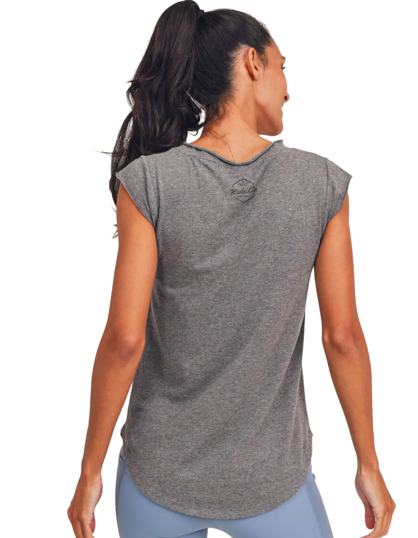 Raw Hem V-Neck Tee