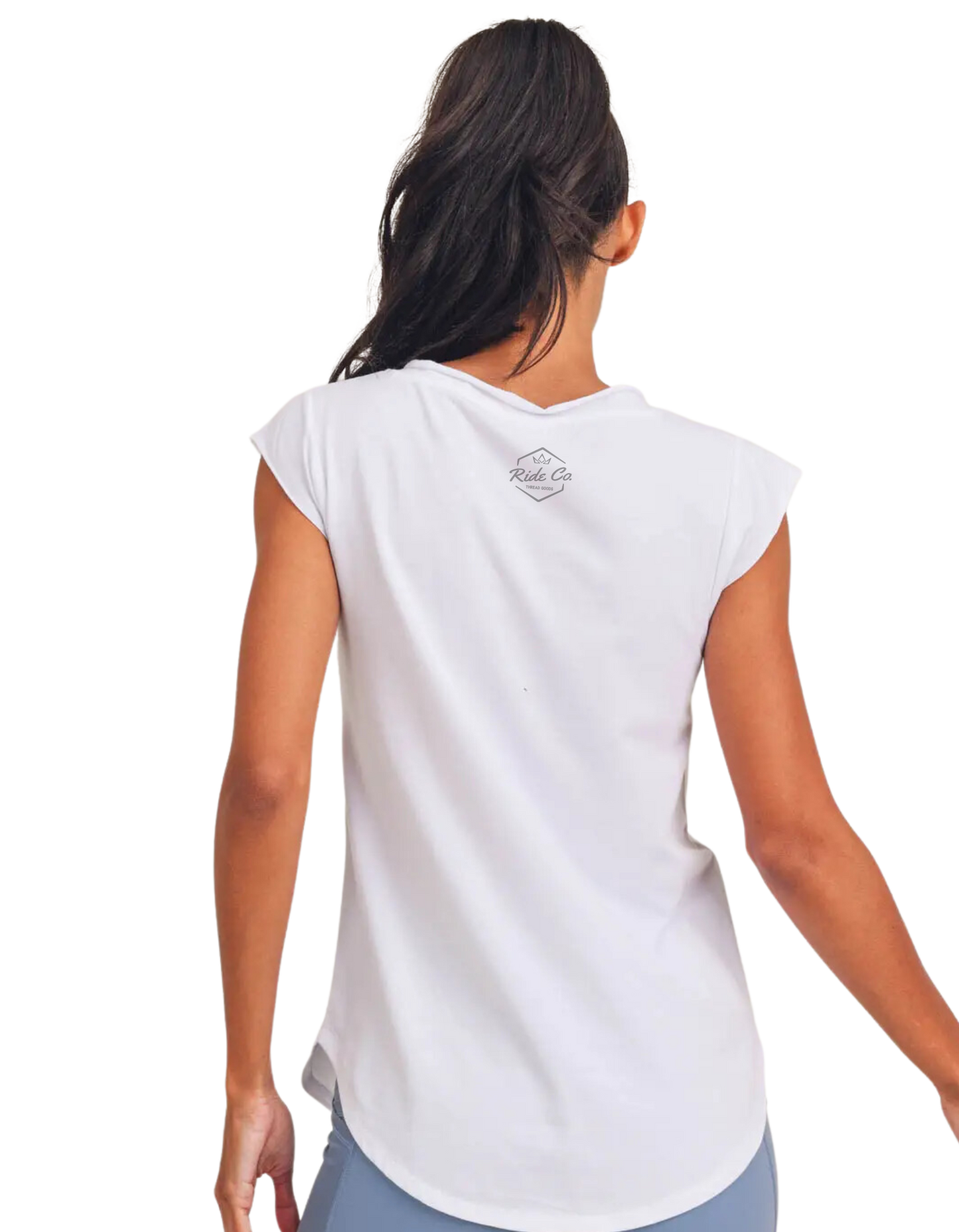 Raw Hem V-Neck Tee