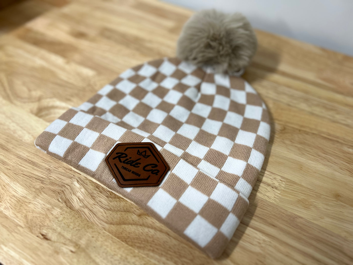 Checked Beanie