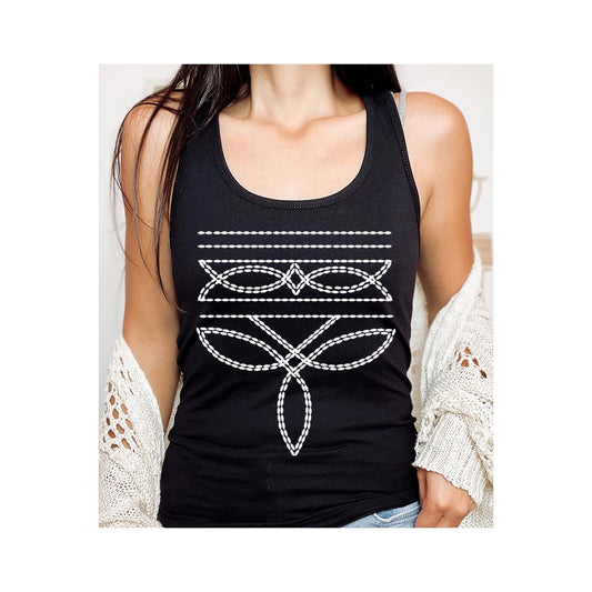 Boot Stitch Racerback Tank