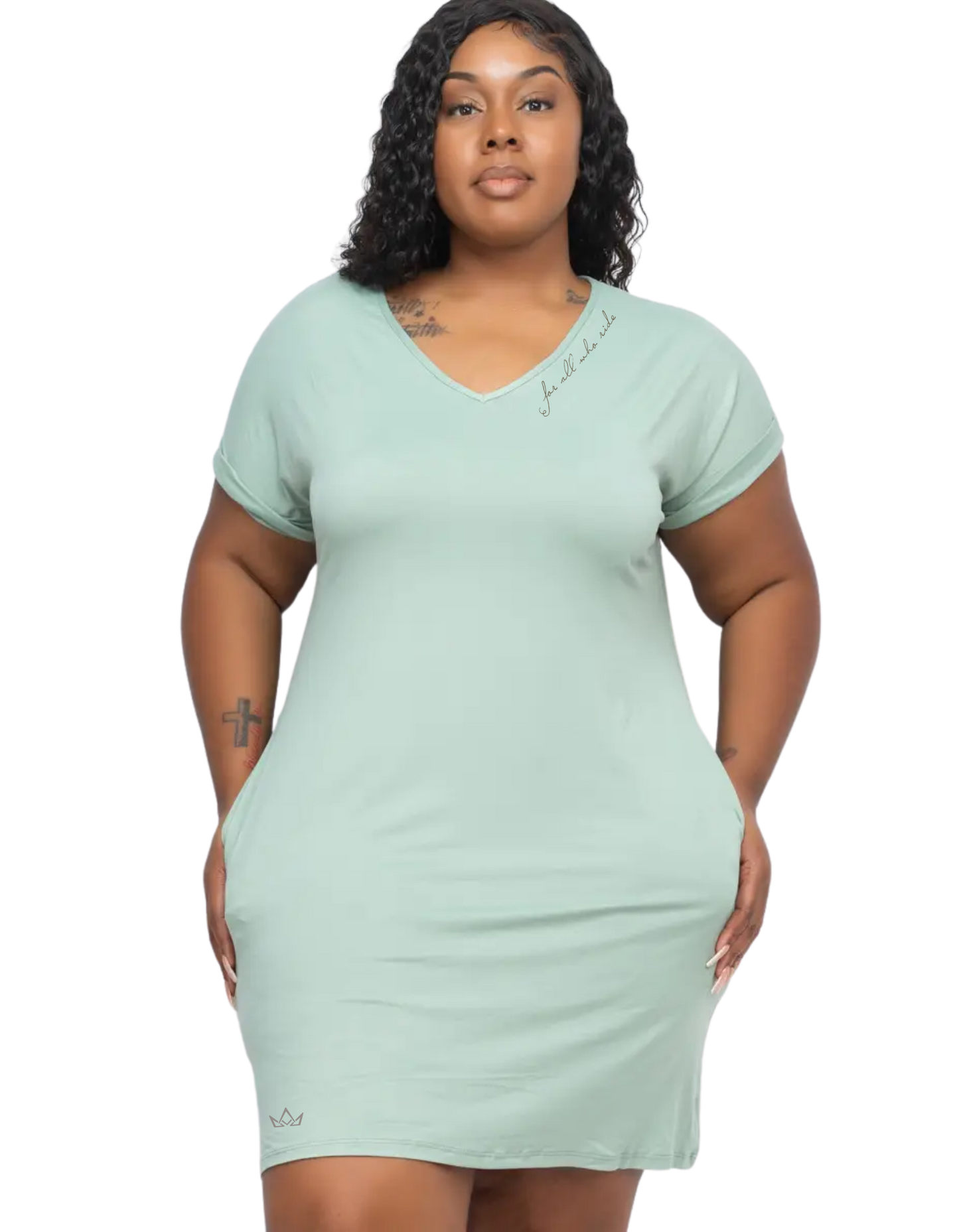 Skater V Neck Dress