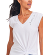 Raw Hem V-Neck Tee