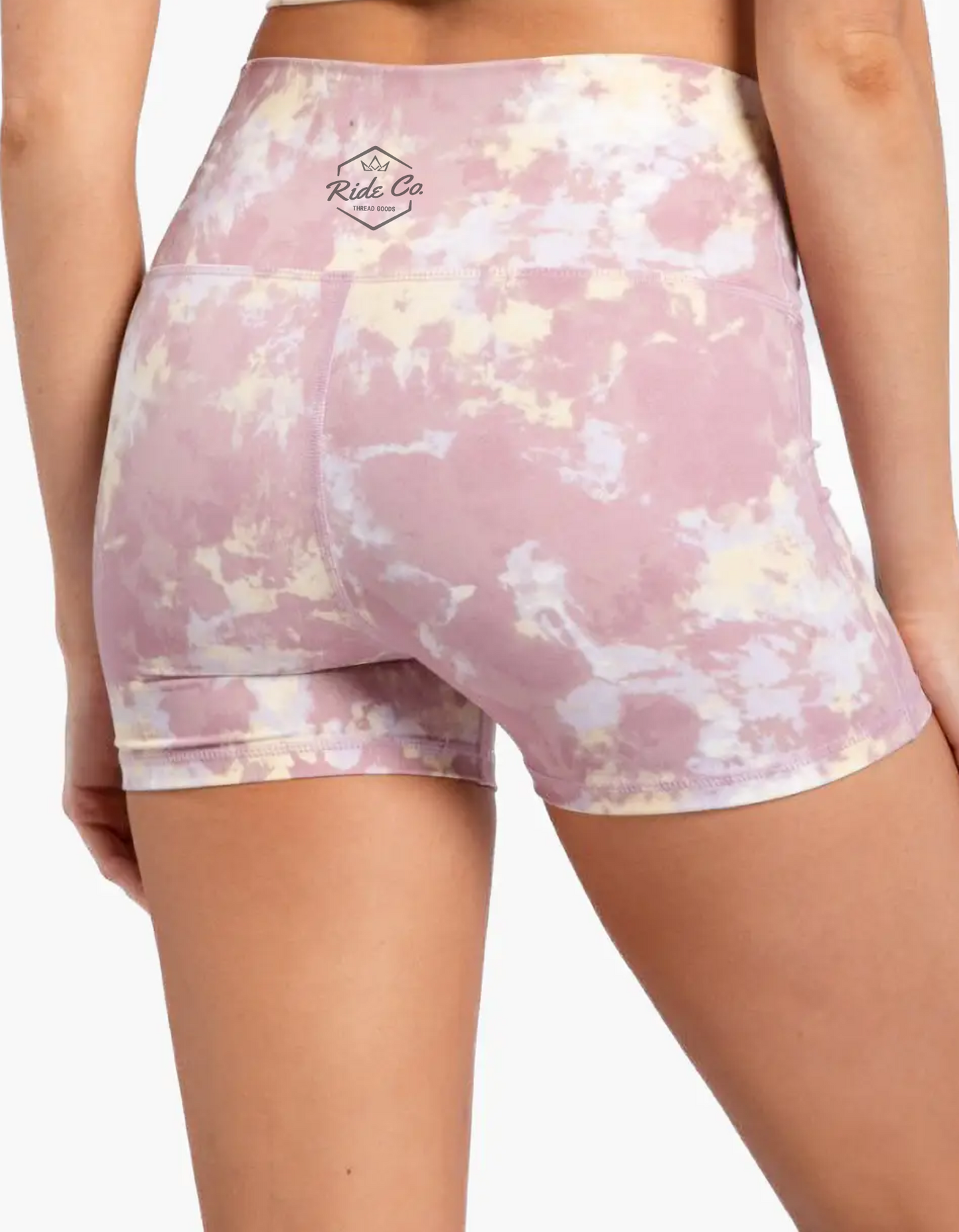 Tie-Dye High-Waist Shorts